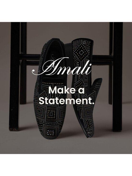 Amali Men\'s Black Velvet Tuxedo Loafers Slip On Formal Wedding Dress Shoes main image 5